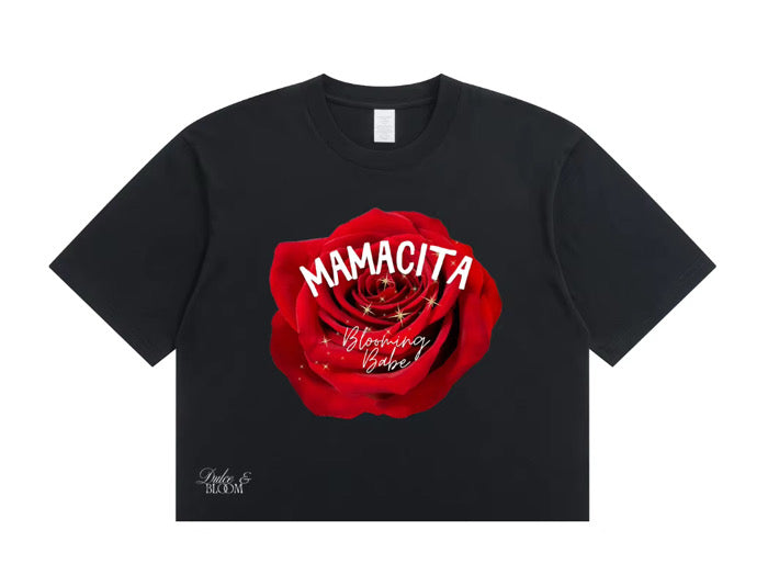 Mamacita Boxy Cropped Tee🌹✨
