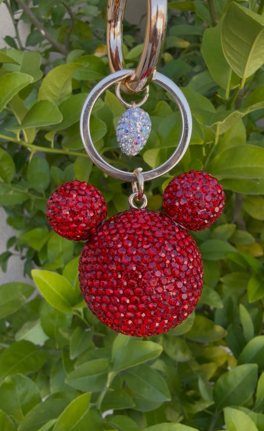 Red Sparkly mouse keychain ✨❤️✨