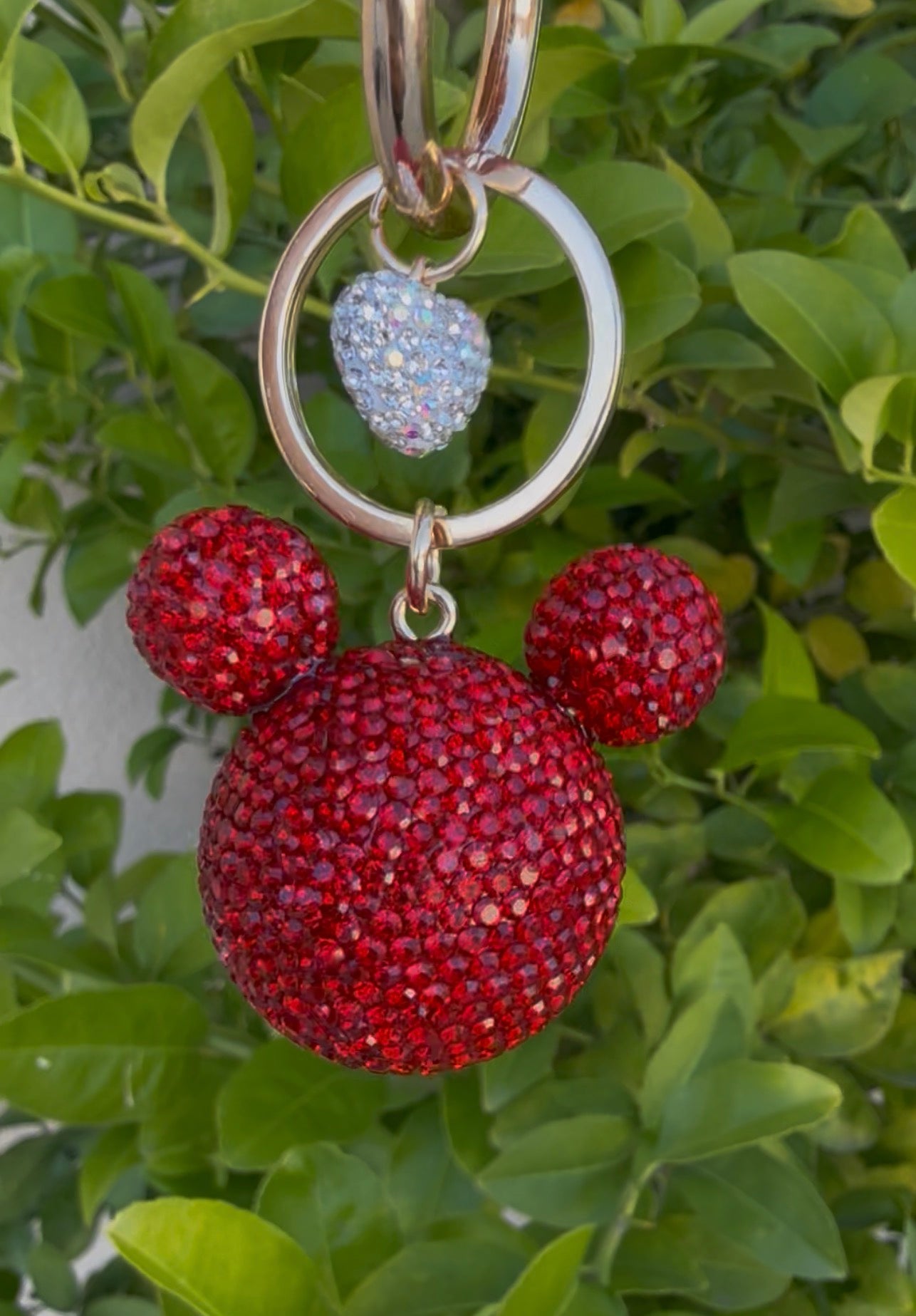 Red Sparkly mouse keychain ✨❤️✨